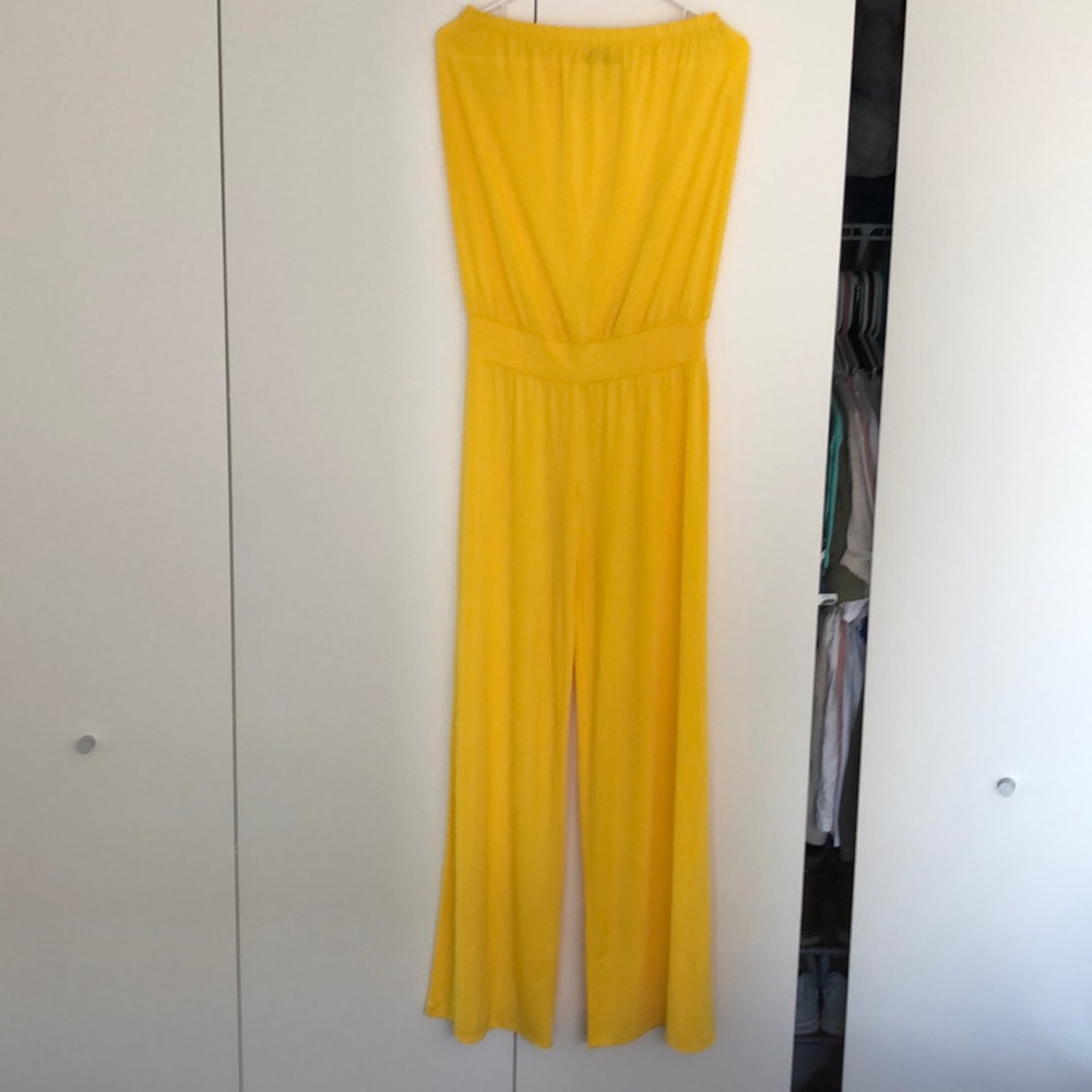 Summer/swim yellow romper